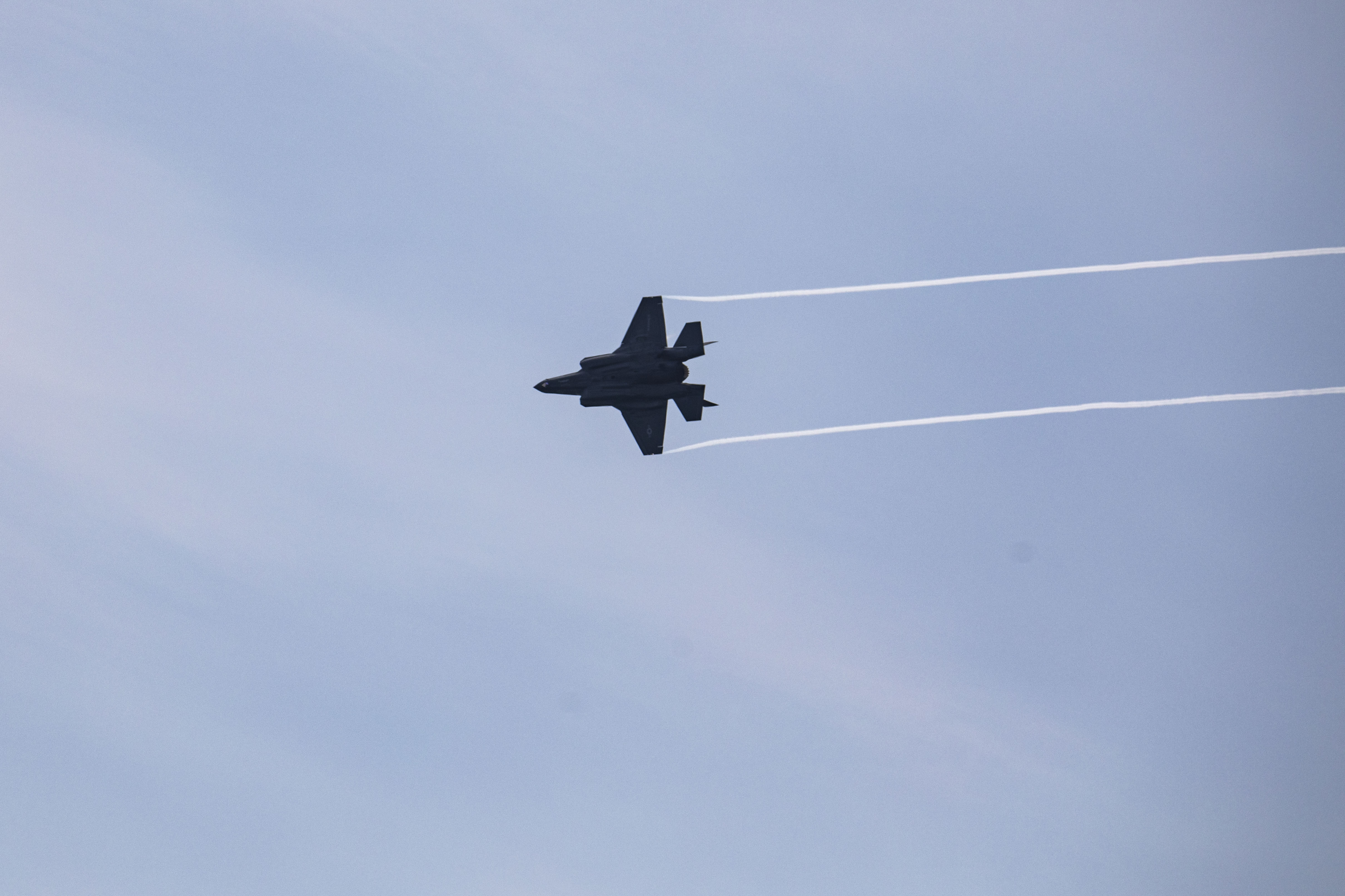 A U.S. Marine Corps F-35B Lightning II aircraft with Marine Fighter Attack Squadron (VMFA) 214, Marine Aircraft Group 13, 3rd Marine Aircraft Wing prepares to land at Marine Corps Air Station Iwakuni, Japan, March 8, 2025. 